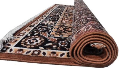 Samjeeda Handloom carpets Gold Acrylic Carpet(5 ft,  X 7 ft, Rectangle)