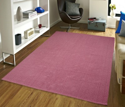 Saral Home Purple Cotton Carpet(7 cm,  X 5 cm, Rectangle)