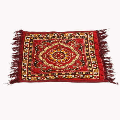 V.R.ENTERPRISES Red Velvet Carpet(61 cm,  X 61 cm, Square)