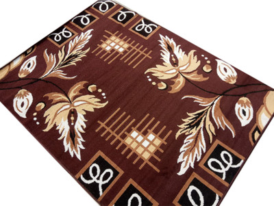 SANA CARPET T Brown Acrylic Carpet(5 ft,  X 7 ft, Rectangle)
