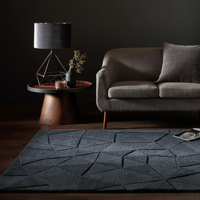 FloorFusion Grey Wool Carpet(182.88 cm,  X 274.32 cm, Rectangle)