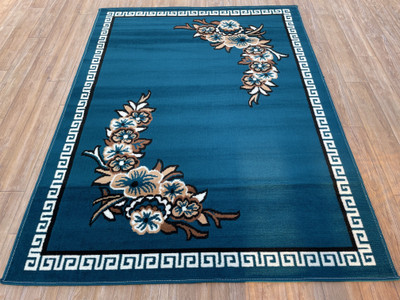 TAHNOORCARPET Blue Acrylic Carpet(90 cm,  X 150 cm, Rectangle)