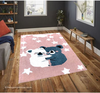 Prashia Collection Pink Wool Carpet(60 cm,  X 90 cm, Rectangle)