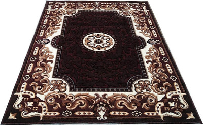 AfCarpets Brown Acrylic, Polypropylene Carpet(5 cm,  X 7 cm, Rectangle)