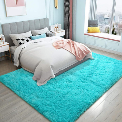 Acarpet Blue Polyester Carpet(150 cm,  X 210 cm, Rectangle)