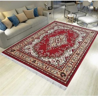 Acarpet Red Acrylic, Silk Carpet(6 cm,  X 235.5 cm, Rectangle)