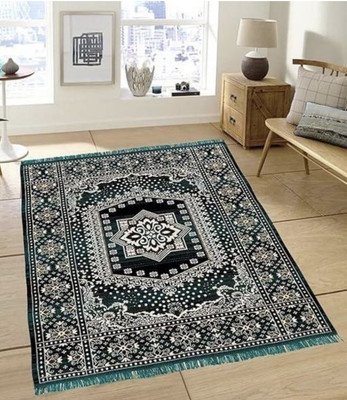 Dushanj Furnishings Cotton Chatai Mat(Green, Free)
