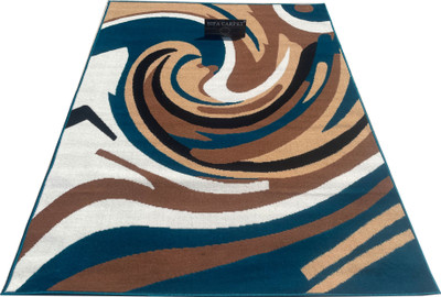 AyanCarpets Blue, Multicolor Silk Carpet(6 ft,  X 8 ft, Rectangle)