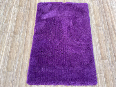HR CARPET Purple Polyester Carpet(60 cm,  X 120 cm, Rectangle)
