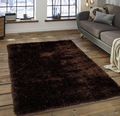 HR CARPET Brown Polyester Area Rug(3 ft.,  X 5 ft., Rectangle)