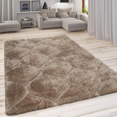 BhCarpet Gold Polyester Carpet(5 ft,  X 7 ft, Rectangle)