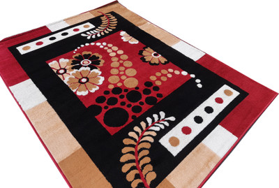 Acarpet Red Acrylic Carpet(6 ft,  X 8 ft, Rectangle)