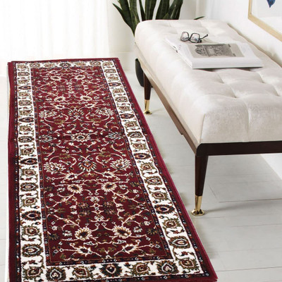 HR CARPET Red Silk Carpet(2 ft.,  X 6 ft., Rectangle)