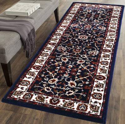 HR CARPET Blue Silk Carpet(2 ft.,  X 6 ft., Rectangle)