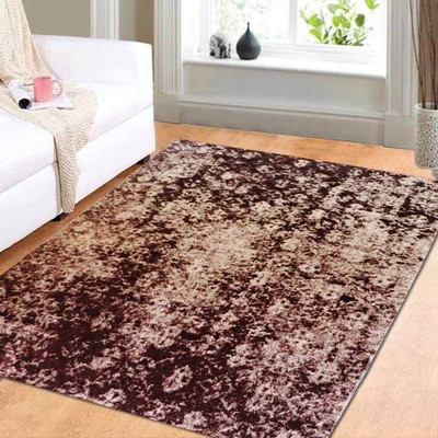 The Home Talk Multicolor Polyester Carpet(5 ft,  X 7 ft, Square)