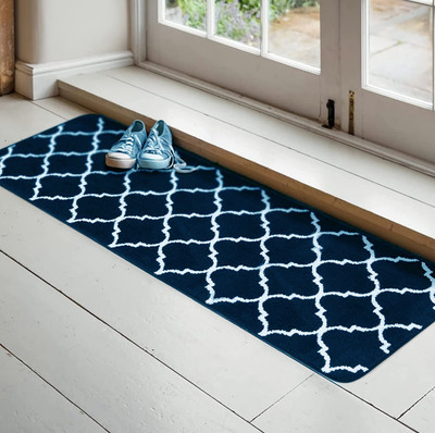 MINGET Blue Polyester Runner(40.64 cm,  X 121.92 cm, Rectangle)