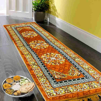 YOURUG Orange Velvet Area Rug(2 cm,  X 6 cm, Rectangle)