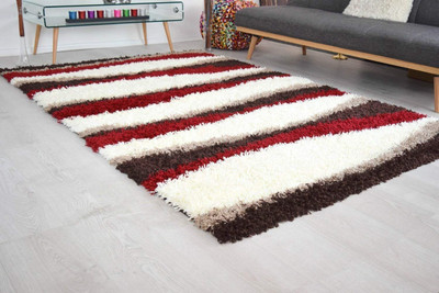 SPA Furnishing Red Polyester Carpet(274 cm,  X 152 cm, Rectangle)