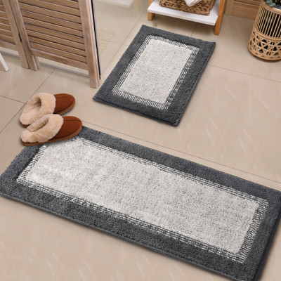 Saral Home Grey Polyester Runner(40 cm,  X 110 cm, Rectangle)