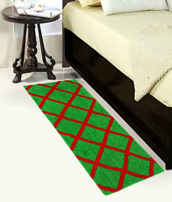 Woolpik Dark Green Polyester Runner(2 cm,  X 5 cm, Rectangle)