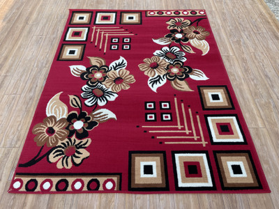HR CARPET Red Acrylic Carpet(90 cm,  X 150 cm, Rectangle)