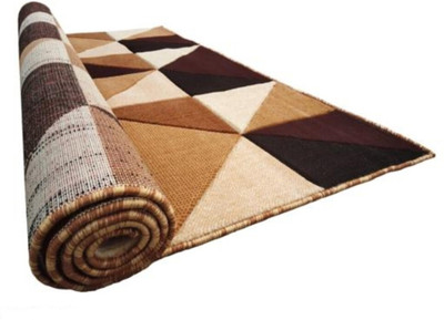 Ra handloom carpet Gold Silk Carpet(7 cm,  X 5 cm, Rectangle)