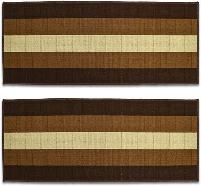 STATUS Brown Polypropylene Runner(57 cm,  X 140 cm, Rectangle)