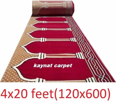 AyanCarpets Red, Yellow Acrylic, Wool Carpet(4 cm,  X 20 cm, Rectangle)