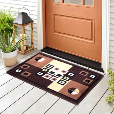 RUGS EXPERTS Brown Acrylic Carpet(2 cm,  X 3 cm, Rectangle)