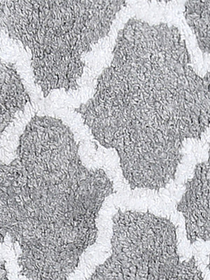 AAZEEM Grey Polyester Carpet(4 cm,  X 6 cm, Rectangle)
