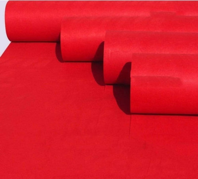 Samjeeda Handloom carpets Red Synthetic Carpet(152 cm,  X 456 cm, Rectangle)