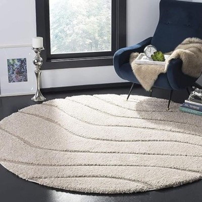 shopgallery Multicolor Polyester Carpet(122 cm,  X 122 cm, Circle)