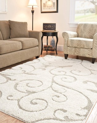 Shaggy Expert Beige Wool, Blended Carpet(5 ft,  X 3 ft, Rectangle)