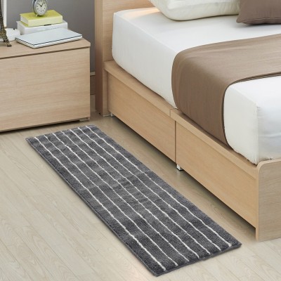 Saral Home Grey Polyester Runner(1 cm,  X 4 cm, Rectangle)