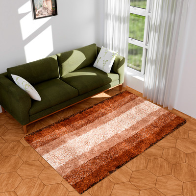 KUBER INDUSTRIES Yellow Velvet Carpet(152 cm,  X 91 cm, Rectangle)