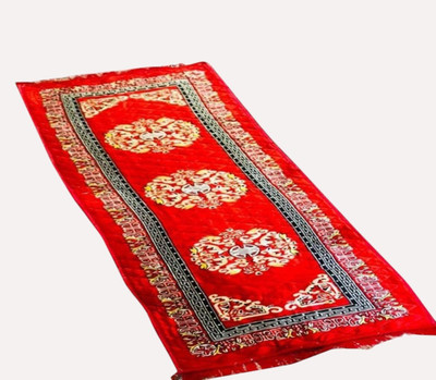 YOURUG Red Chenille Runner(2 cm,  X 7 cm, Rectangle)