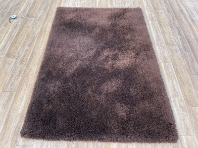 Shag Weaving Carpet Brown Polyester Carpet(120 cm,  X 180 cm, Rectangle)