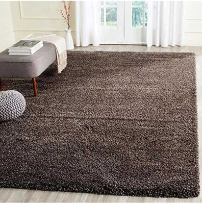 KAYNAT CARPET Brown Polyester Carpet(5 cm,  X 7 cm, Rectangle)