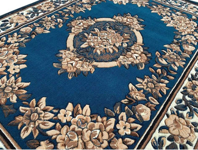 Ra handloom carpet Grey Silk Carpet(120 cm,  X 150 cm, Rectangle)