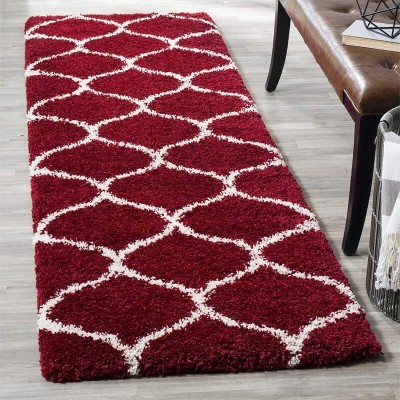 The Carpetwala Red Wool Carpet(182.88 cm,  X 274.32 cm, Rectangle)