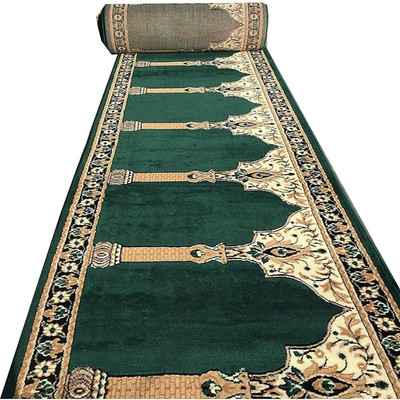 AyanCarpets Green, Dark Green Acrylic Carpet(4 ft,  X 20 ft, Rectangle)