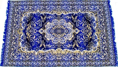 Rizzy Blue Chenille, Velvet Carpet(5 ft,  X 7 ft, Rectangle)