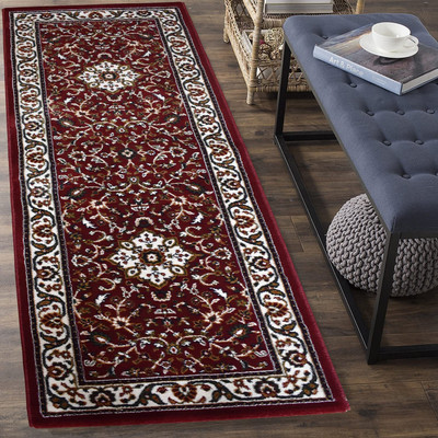 HR CARPET Red Silk Carpet(2 ft.,  X 6 ft., Rectangle)