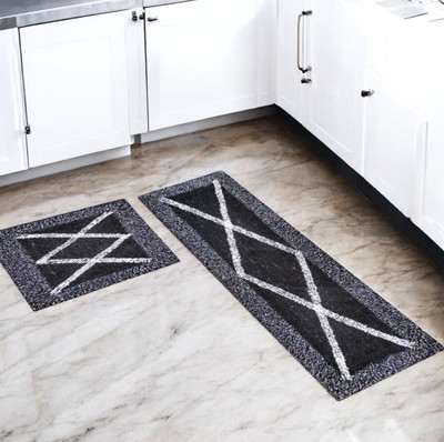 ROUSN 40 cm  X 120 cm Cotton Runner(Rectangle, Black)