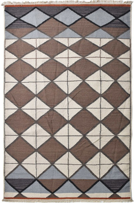 Decordec Multicolor Wool Carpet(5 ft,  X 8 ft, Rectangle)