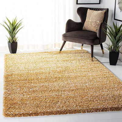 Shag Weaving Multicolor Polyester Carpet(3 ft,  X 5 ft, Rectangle)