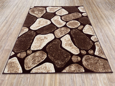 Shag Weaving Brown Wool Carpet(60 cm,  X 180 cm, Rectangle)