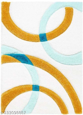 Samjeeda Handloom carpets Orange Wool Carpet(150 cm,  X 210 cm, Rectangle)