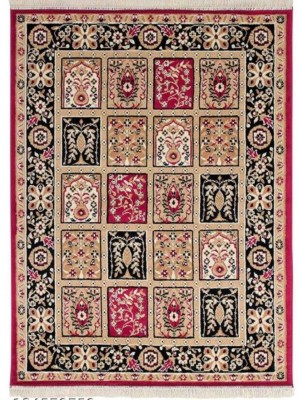 Ra handloom carpet Multicolor Velvet Carpet(5 ft,  X 7 ft, Rectangle)