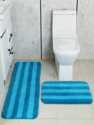Saral Home Blue Polyester Runner(40 cm,  X 100 cm, Rectangle)